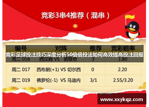 竞彩足球投注技巧深度分析50倍倍投法如何高效提高投注回报